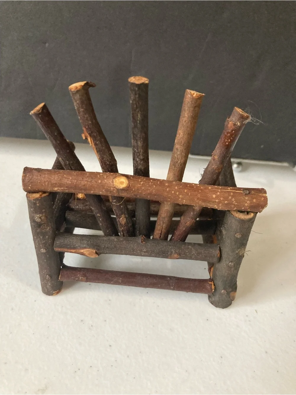 Barbie Rustic Mini Twig Chair Doll House Furniture- Natural Brown